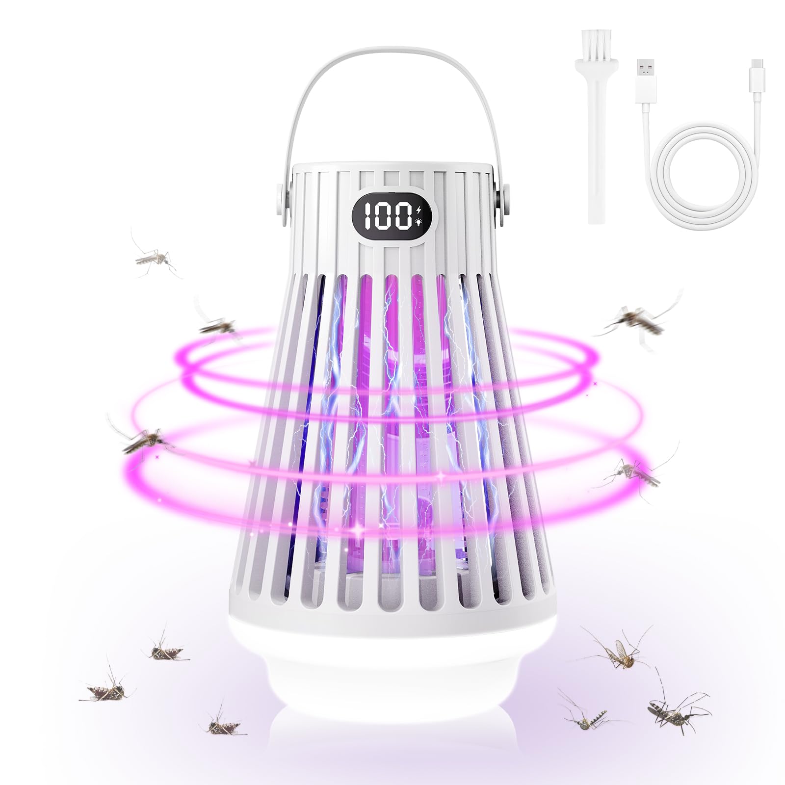 Electric Insect Killer [2026 Summer Innovative Version & Electric Insect Killer Lamp, LED Lamp Lighting - 3 Functions in 1] Fly Trap, Insect Repellent
