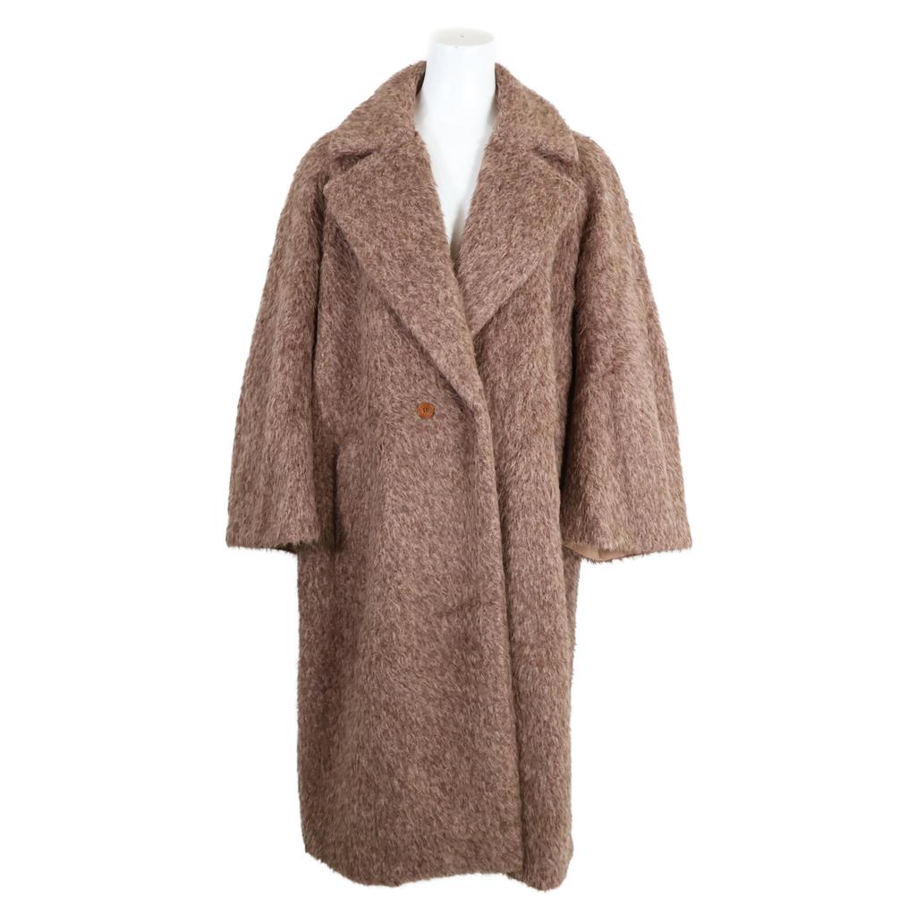 DRAWER [Good Condition] 6525-234-0757 Melange Shaggy Tailored Collar Coat 36 Pink brownUsed