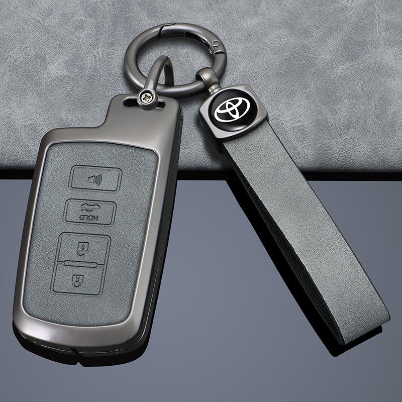 SRJU4 Zinc Alloy Car Key Case Cover For Toyota Camry Corolla RAV4 Highlander Avalon 2015 2016 2017 2018 Protector Shell Auto Accessory