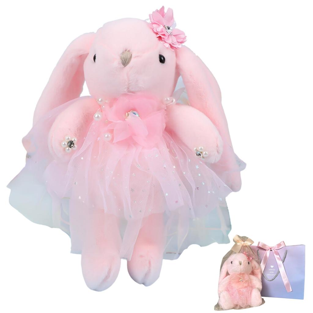 Recital rabbit stuffed for ages elementary school key with handle [HAYAOKIYASAN] gift, toy, ballet, piano, girls, 6, 7, 8, 9, 10, students, birthday,