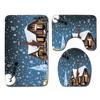 Christmas Bathroom Floor Mat Toilet Three-Piece Set