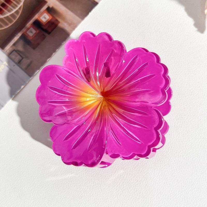 Egg Flower Hair Clip SetBauhinia Flower Back Head Grab Clip Elegant Shark Clip Hair Accessory Headwear