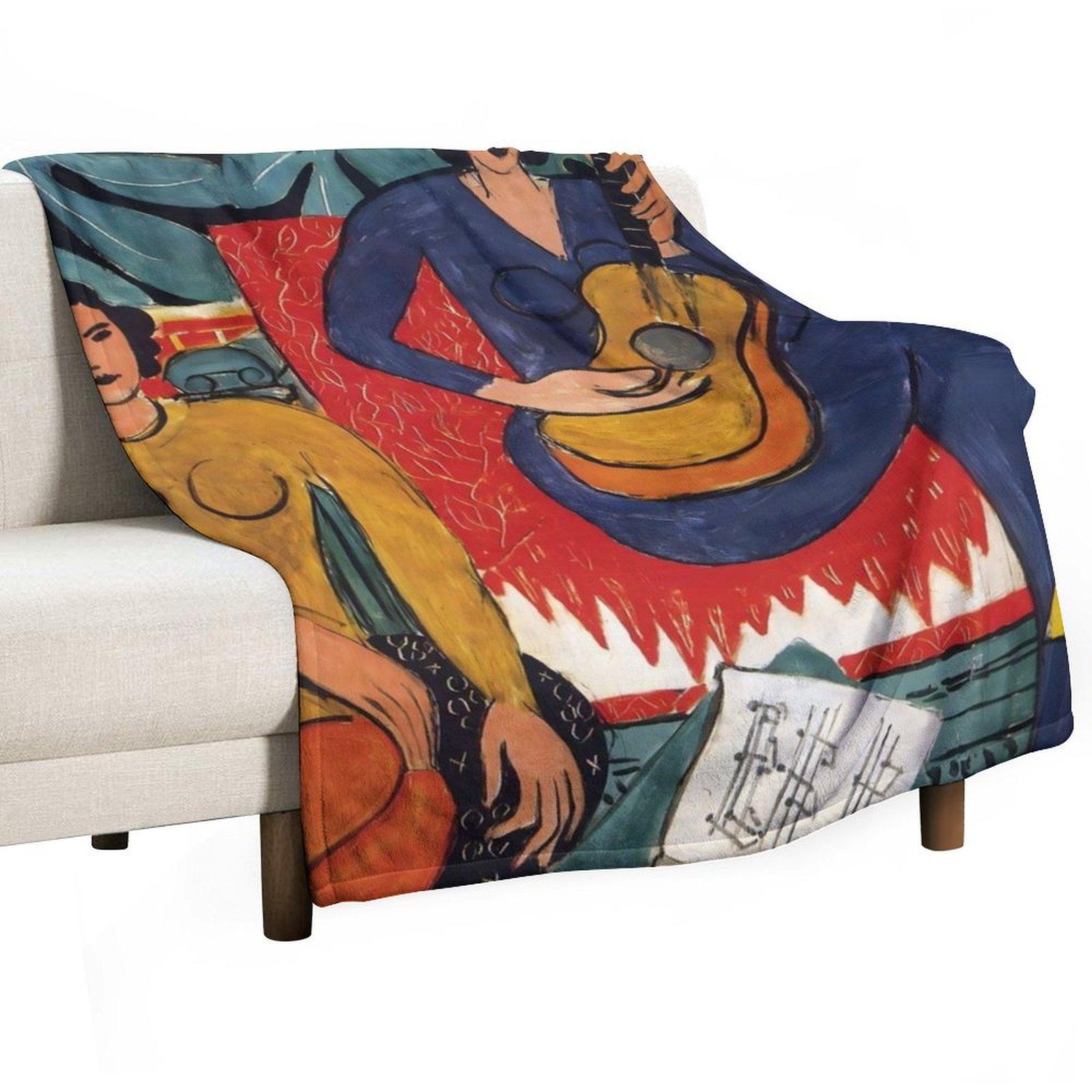 Музыка Анри Матисса 1939 года Плед Мягчайший клетчатый плед на диване манга Фланелевые пледы 30x40in
