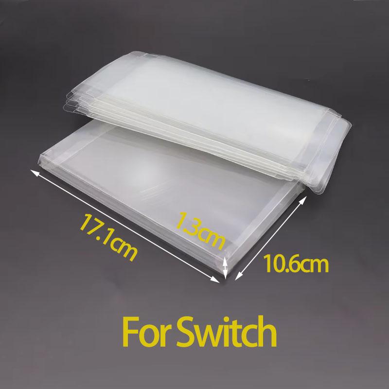 6PCS Clear Transparent Game Cartridge Box Case CIB Games Plastic PET Protector for N64 NES SNES for GB GBA GBC NGPC Switch