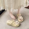 Fashion Beach Shoes Slippers Casual Slides Sabot Luxury Flat Summer Scandals Flat Shoes Female Slippers Casual Slides Summer Clogs Woman