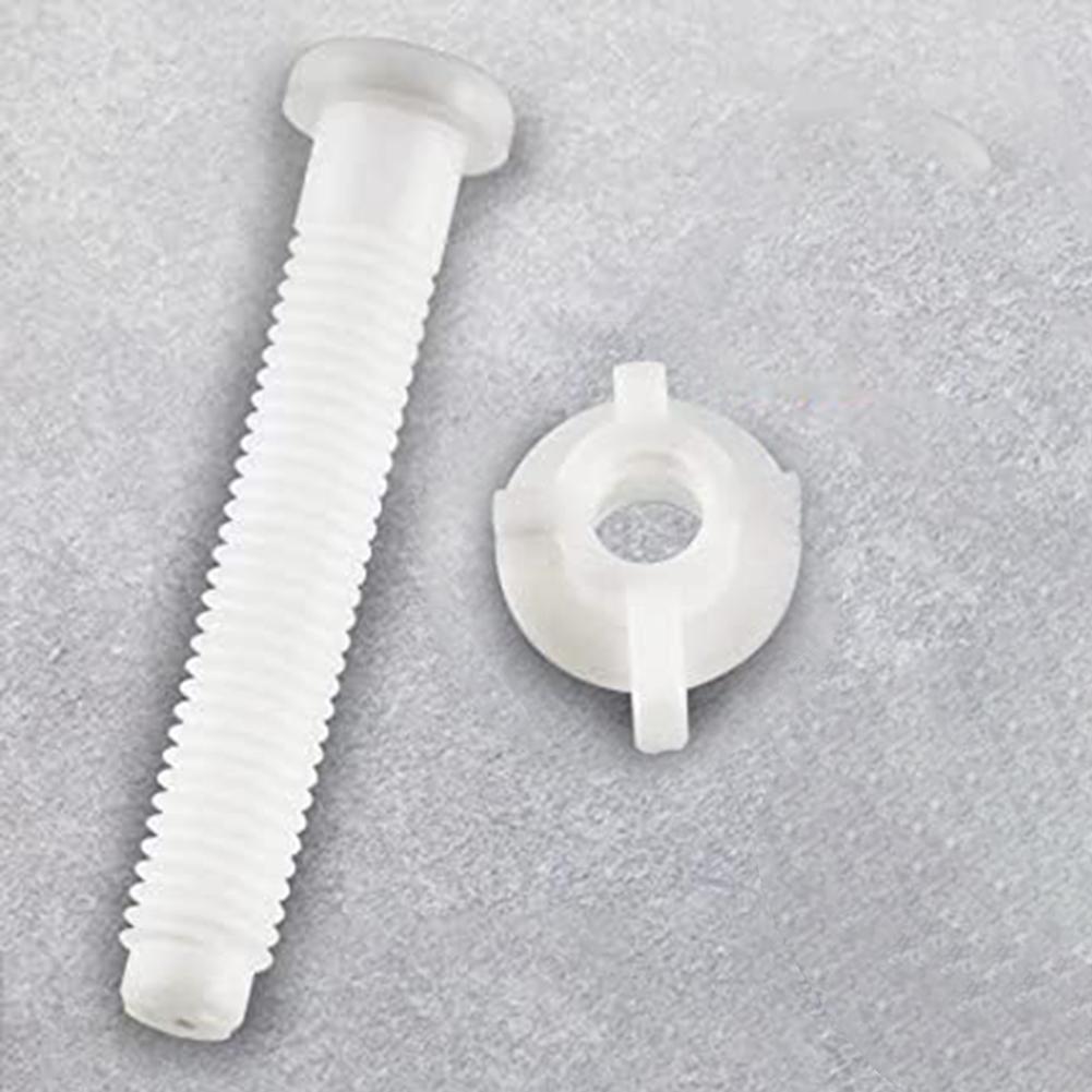 Toilet Seat Hinge Toilet Screws Toilet Nuts Toilet Bolt For Toilet Plastic White For Seat Hinge Bolt Screw Kit