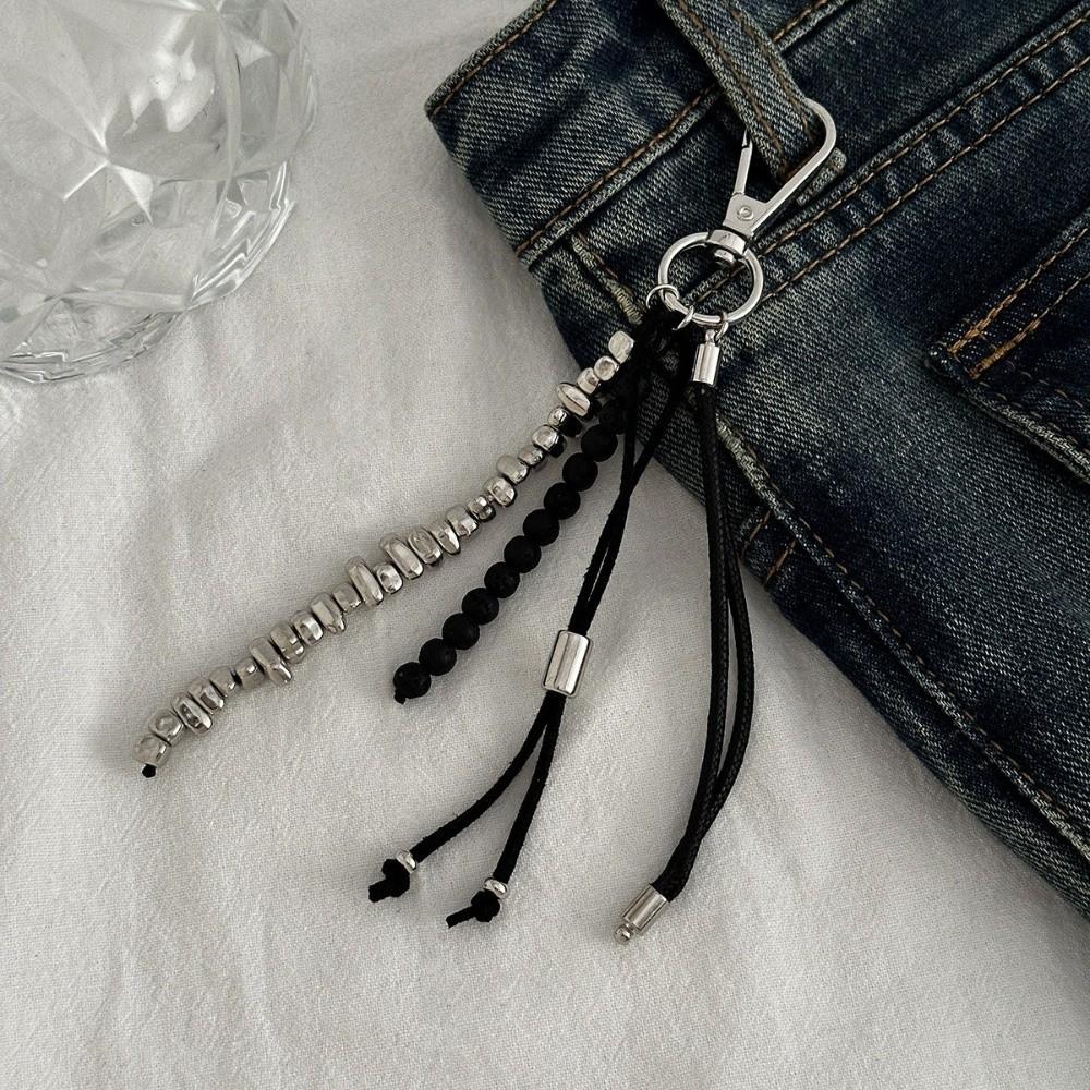 Tassel Chain Bag Pendant Star Rivet Peach Heart Key Ring Gifts Pearl Beadeds Keychain Trendy