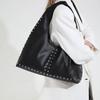 Rivet tote bag women's large capacity commuter shoulder bag