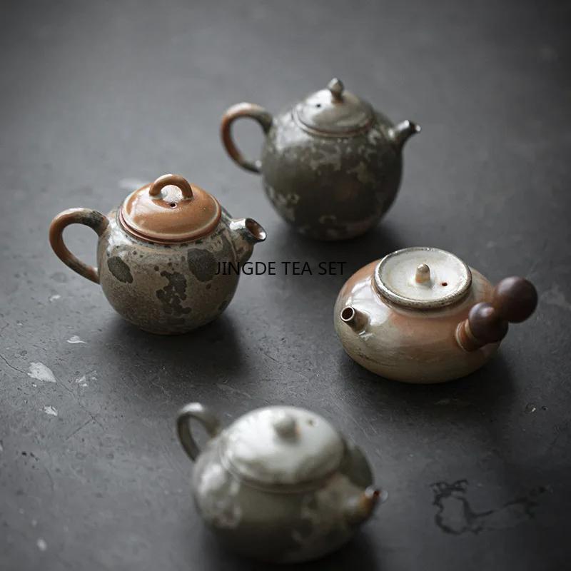 Exquisite wooden fired porcelain teapot Japanese ink dragon household tea pot with filter Kung Fu tea set craft gift