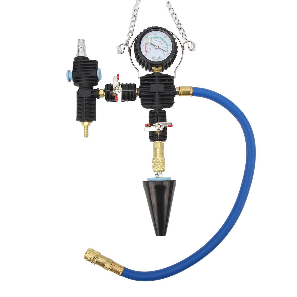 Coolant Refill Tool Kit 90psi Accurate Gauge Scale Flexible Hose Radiator Pressure Tester Kit