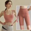 JYL Summer Hip Lifting Fitness Shorts High Waist Quick Dry Yoga Set