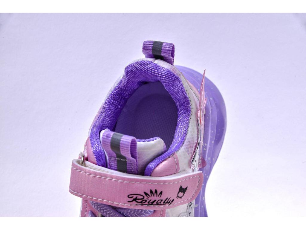 Coulomi Girls’ Lighted Waterproof Leather Running Shoes - Autumn/Winter 2024