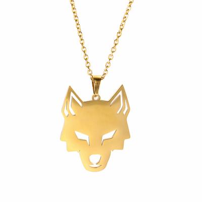 Nieuwe Mode Wolfskop Hanger Ketting voor Mannen Vrouwen Goud Zilver Kleur Choker Ketting Sieraden Cadeau