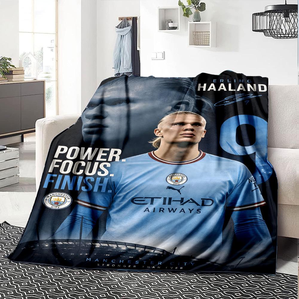 1pc Haaland12 Blanket, Gift, for Men and Women, Soft Blanket, Good for Sofa Bed Couch Travel, Lightweight Flannel Blanket