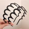 2Pcs Headband with Teeth Light Weight Wavy Textured Hairband Women Hairpiece Accessory For Themed Event And Casual Wear