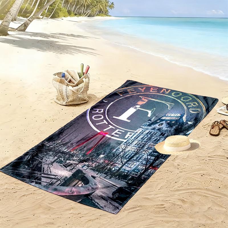 Feyenoord Print Strandtuch, Großes Weiches Schnelltrocknendes Handtuch für Strand Camping Schwimmen