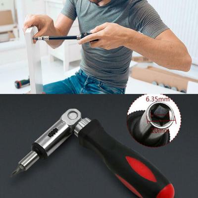 Mutilfunction 1/4 Inch Hex Left Right 180 Degree Rotating Ratchet Screwdriver