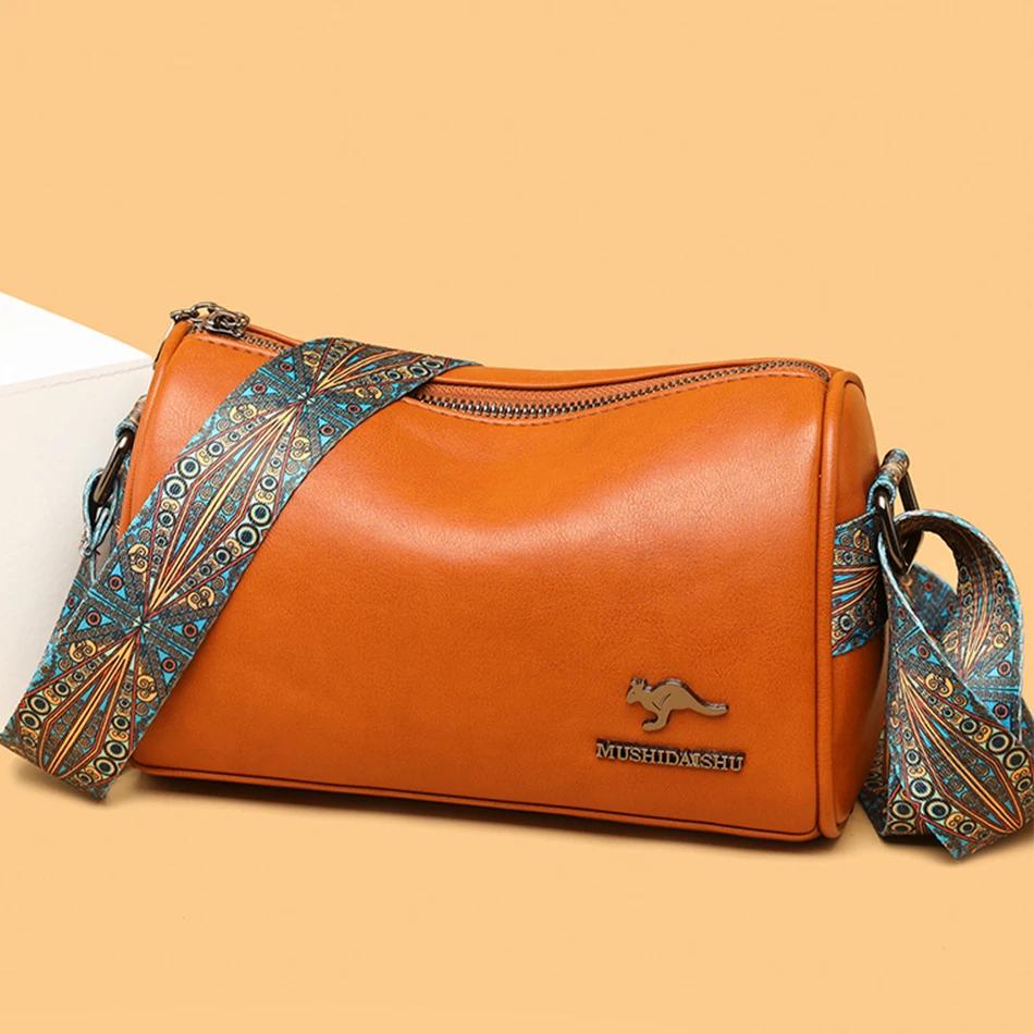 Luxury Crossbody Bags for Women Monochromatic Bags High-quality Shoulder Bags Ladies PU Leather Messenger Bag