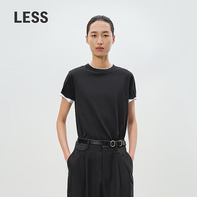 Less 2025 Spring Cotton Round Neck T-Shirt