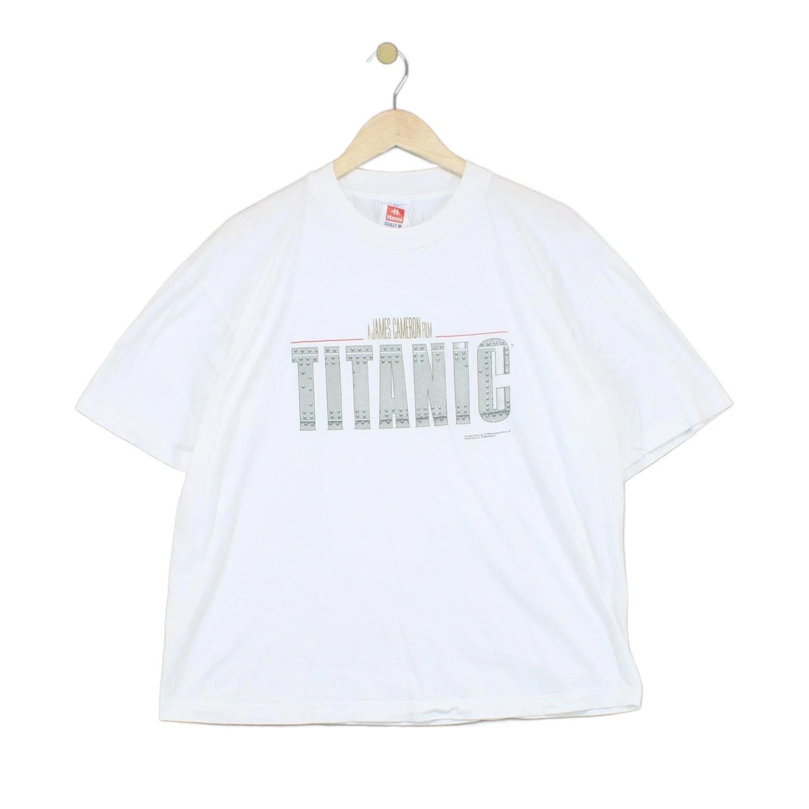 Vintage Titanic T-Shirt Mens Size XL White 1998 Graphic S