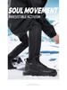2024 Men's Waterproof Cotton Snow Boots, Winter Warm Velvet Sneakers, Cold-Proof Ankle Boots