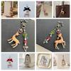 Flocked Flocked Pendant Miniature Animal Bag Charm Flower Bag Hanging Beaded Key Ring  Teens