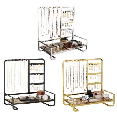 Decorative Jewelry Stand Rack Aesthetic Jewelry Hanger Practical Iron Display Stand for Accessories Storage