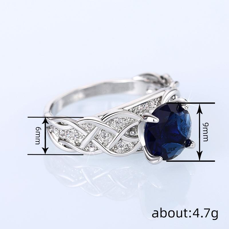 Design Ring Women, Line Winding Design Sapphire Jewelry, French Temperament Jewelry