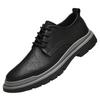 Spring and Autumn Tooling Martin Shoes Men's Low Top Retro Lace-Up Denim Style British Casual Big Head Leather Shoes Work Shoes