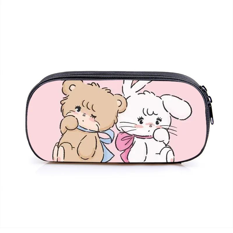 Mikko Pencil Bag Anime Pencil Cases Canvas Kawaii Stationery Box Children s Office Student School Supplies Stationary