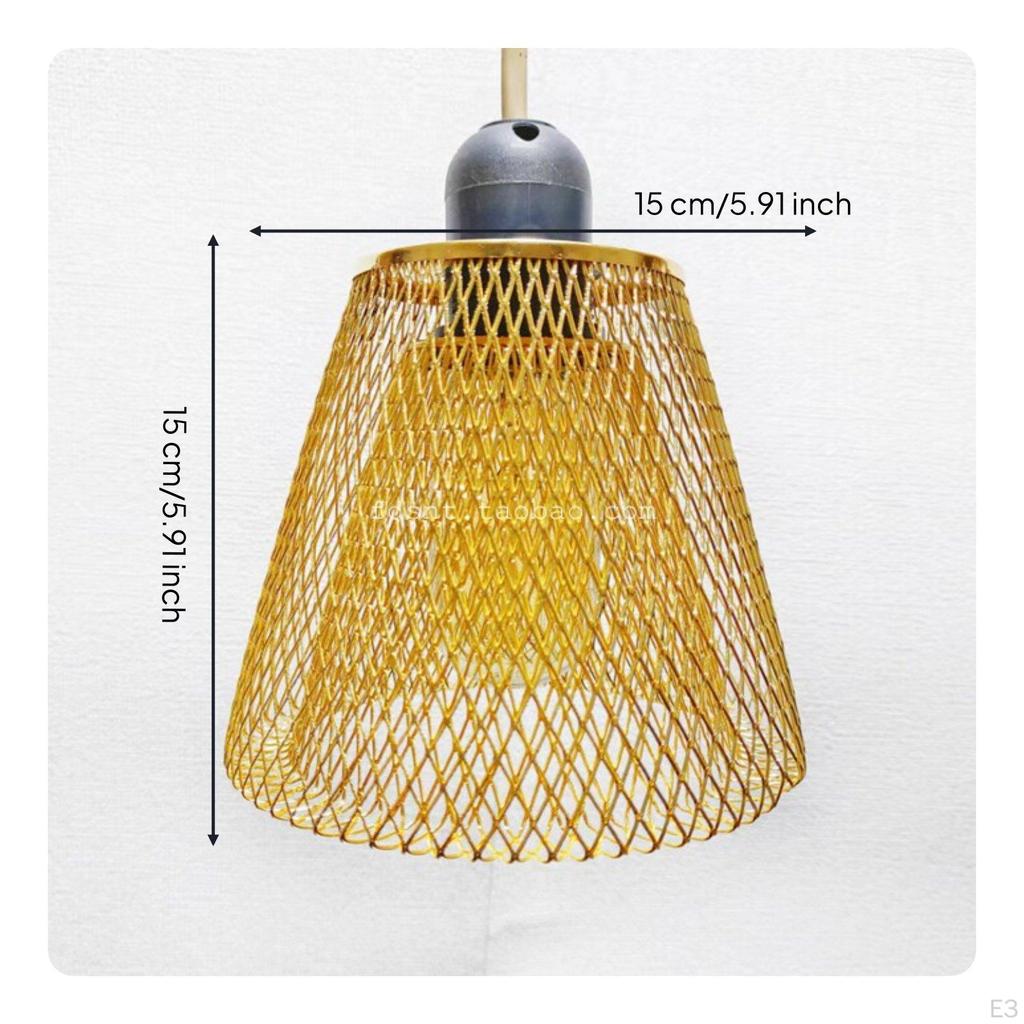 Double Layer Lamp Cage Retro Design Metal Mesh Lampshade Hollow Iron for Restaurant