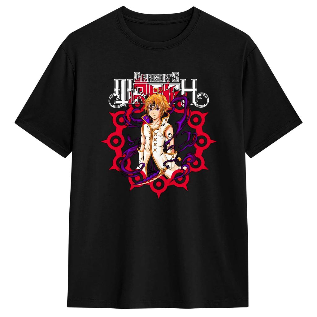 The Seven Deadly Sins Anime Cotton T Shirts Trendy Cool Tee Shirt for Unisex Beach Awesome Casual Short Sleeve Top Tees