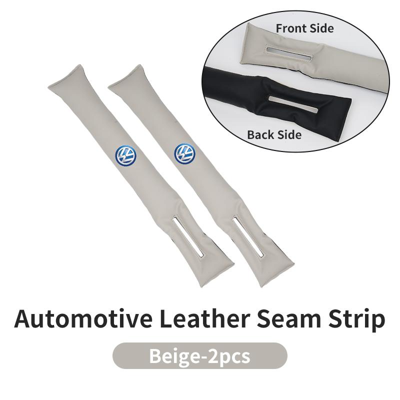 Automotive Two-tone Leather Seam Strip Leak-Proof Auto Seat Gap Plug For VW GTI Polo Passat Scirocco Golf Touareg Touran Sharan