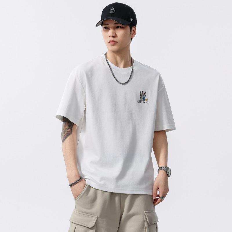 New Summer Short-sleeved Trendy Versatile Printed Pattern Fashionable T-shirt Cool Feeling M 5579₽