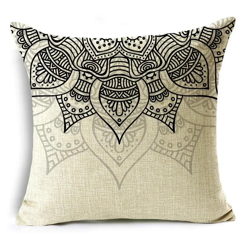 Mandela Style Retro Ethnic Style Pillowcase Sofa Living Room Decoration Cushion Cover 40*40cm/45*45cm/50*50cm