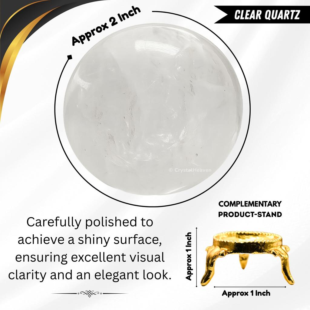 Certified Clear Quartz Crystal Ball for Meditation