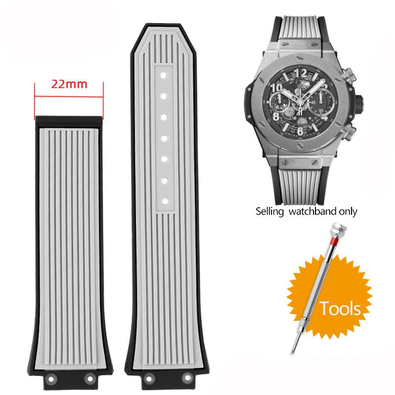 

17x27мм Силиконовый ремешок для часов Hublot Big Bang Classic Fusion Выступающий резиновый ремешок для часов Инструменты Ремешок 27*17мм Черный Синий Серый 27mm-17mm