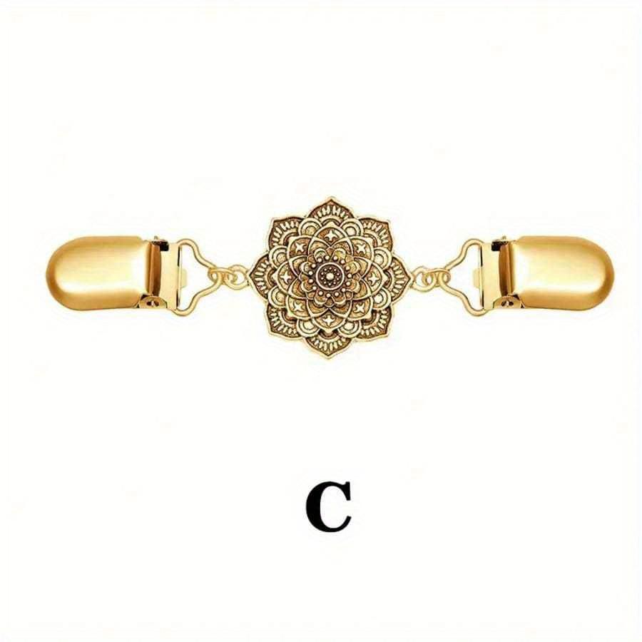 Damski klips do szala/kardiganu w stylu vintage, broszka do sukienek, koszul