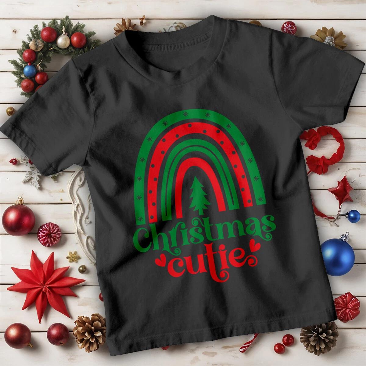 

Girls Rainbow Polka Dot Snowflake Christmas T-Shirt Tee for Kids 100