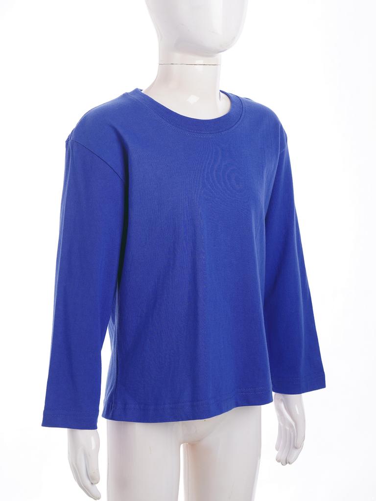 Jenter Gutter Langermet T-skjorte Ensfarget Genser Undertrøye Høst Vintergenser Normal Passform Tunika Bluse Topp