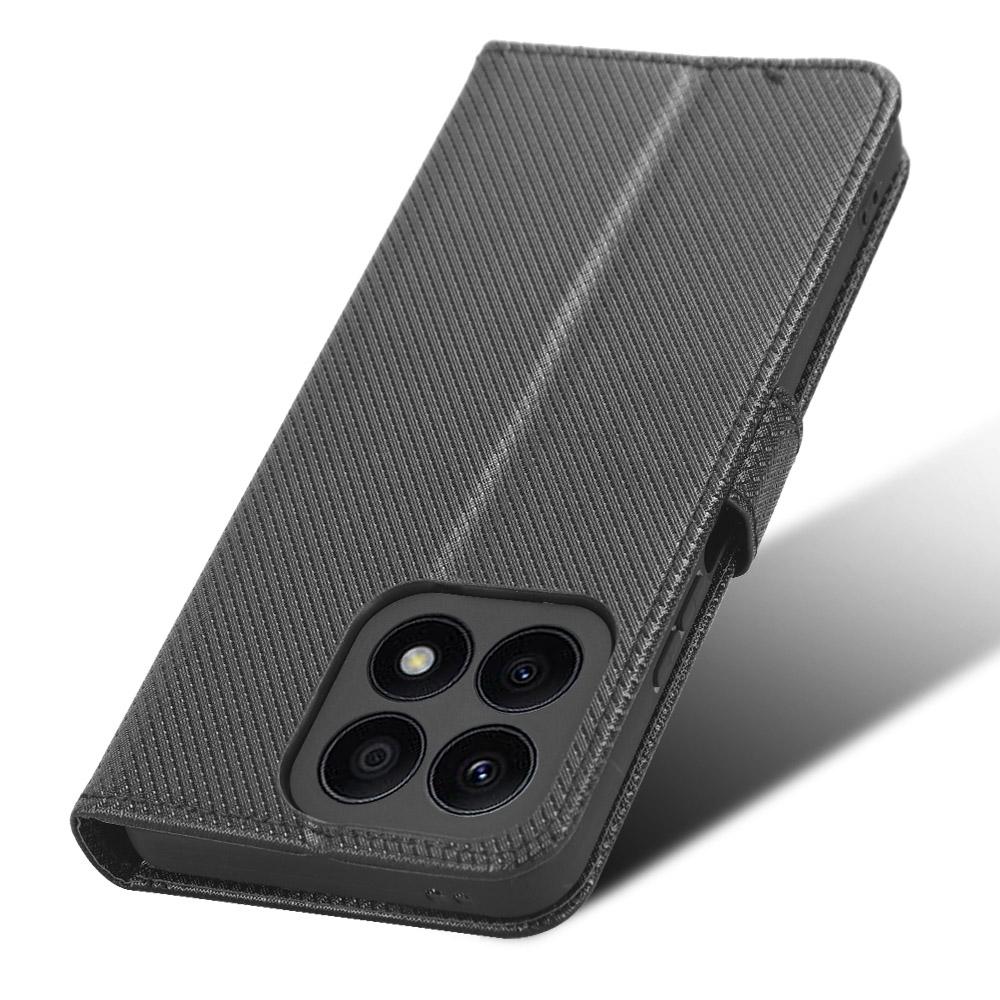 For Honor X8a 4G Wallet Phone Case Diamond Texture PU Leather Magnetic Flip Stand Cover