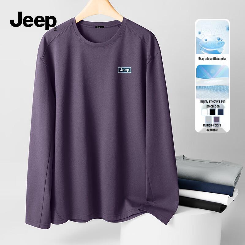 JEEP Men's 5A Antibacterial Quick-Dry Long Sleeve T-Shirt