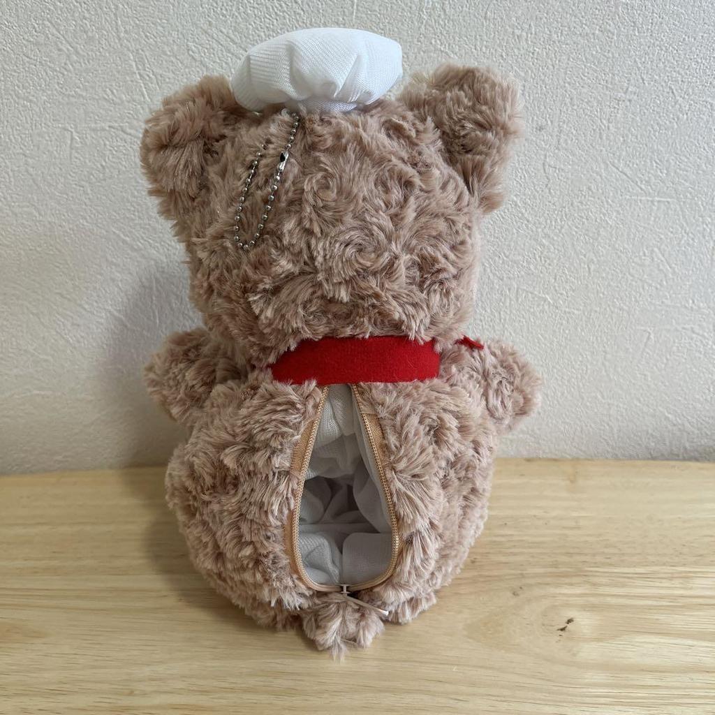 [USED] Teddy Bear, Pastry Chef, Chef Plush Toy Doll with Pocket