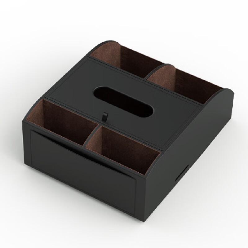 OLOMM Car Armrest Storage Box with Tissue Holder
