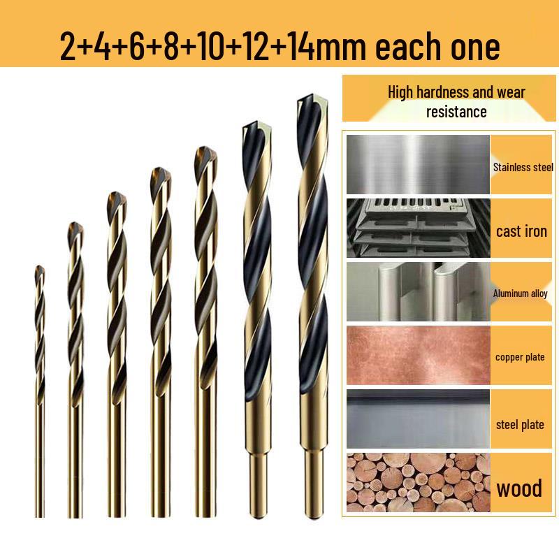 High-Strength Cobalt Stainless Steel Twist Drill Bit with Straight Shank