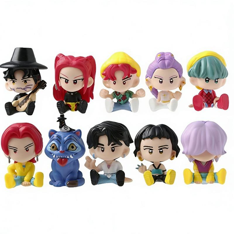 10 Piezas/Set Cajas Ciega Versión Q Figuras de Acción K-pop Juguete de PVC Derpys Saja Boys Rumi Mira Zoey Sussy Figura Muñeca Diseñado Para Regalo de Fans