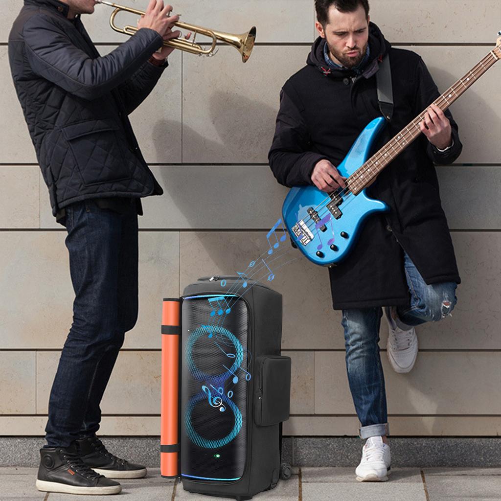 For JBL Partybox 720 Portable Speaker Dust Case with Mic Pocket Double-Sided Speaker Storage Bag Wear Resist for Outdoor Travel