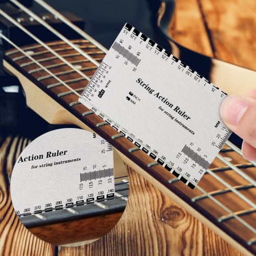 TAORAYO String Height Gauge, Guitar String Height Ruler, Measuring Tool for Fingerboard Protection, Fingerboard Grinding, Repair Tool, Maintenance Too