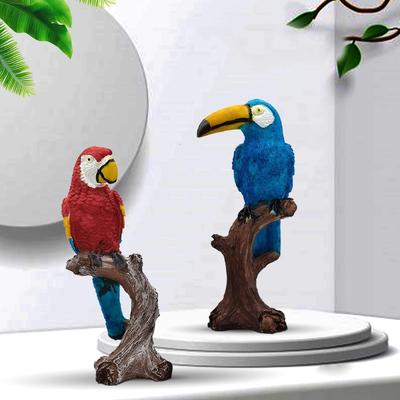 Parrot Love Couple Vastu Bird Figurine Showpiece Sitting On Tree for Home Decor Latest