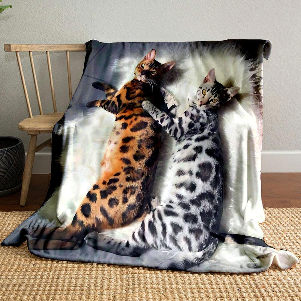 

Leopard Print Cats Blanket bedroom Blanket for Livingroom Couch lunch break Soft throw for Friend s festival Gift 80cm x 120cm